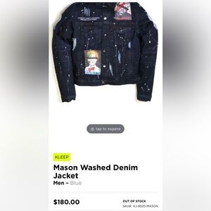 KLEEP Mason washed denim jacket Biggie, Warhol, always fresh